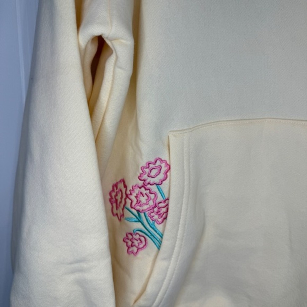 Altar'd State Piece of Cake Embroidered Hoodie Yellow Size XS - Picture 9 of 12